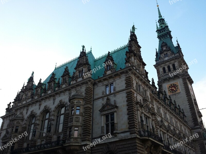 Hamburg Rathaus City Hall Town Germany