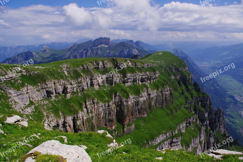 Switzerland Swiss Mountains Scenery Summer