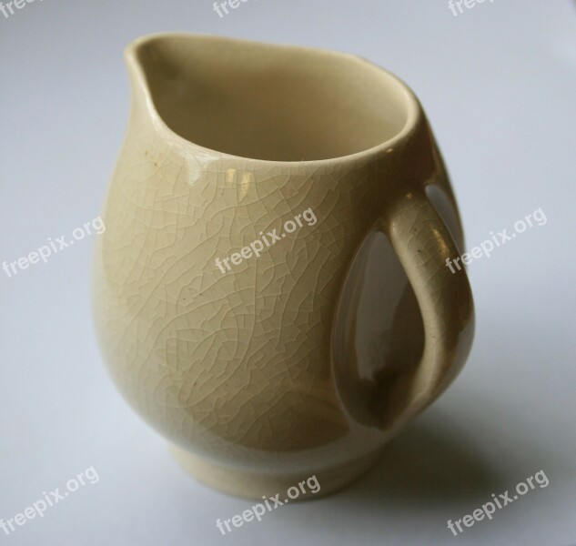 Jug Milk White Porcelain Glazing