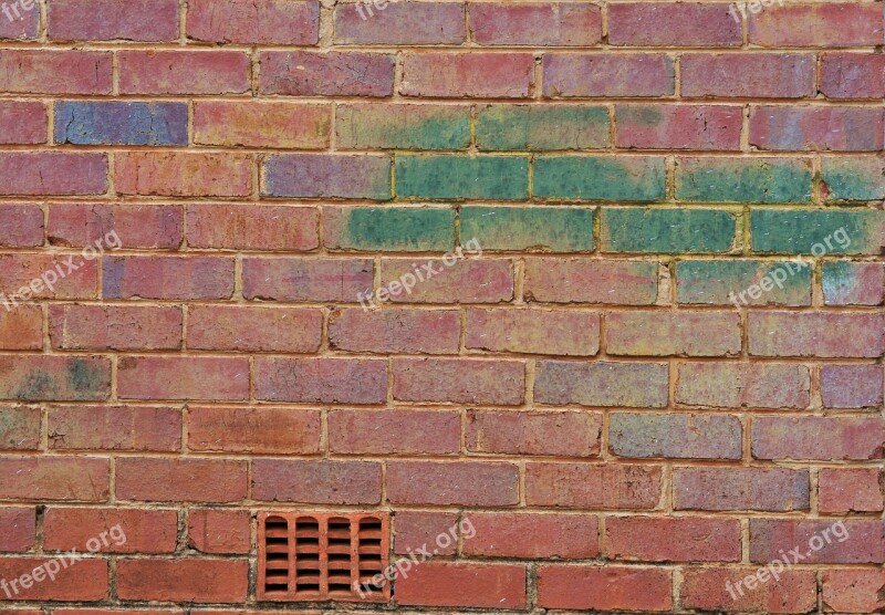 Wall Brick Red Green Tile