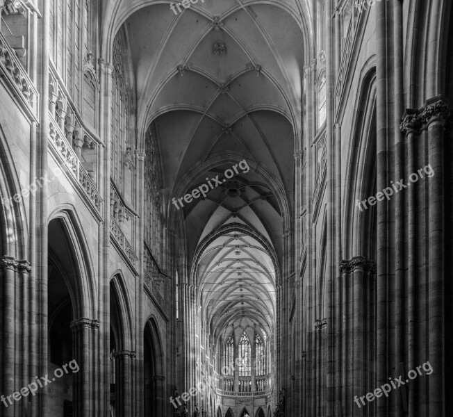 Prague Detail History Architecture St Vitus Cathedral