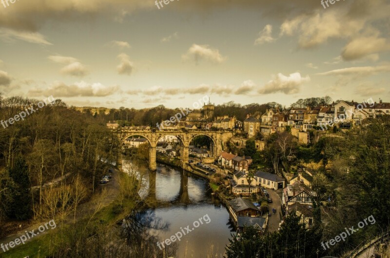 North England Knaresborough Aerial Town