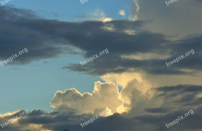 Sky Cloud Cumulus White Edge