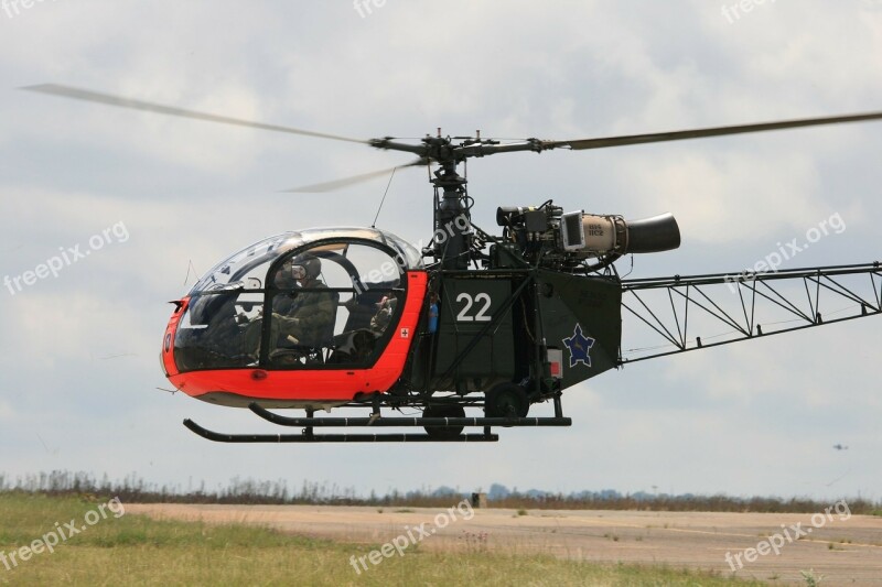 Helicopter Alouette Ll Dayglo Dark Olive South African Air Force Museum Flying