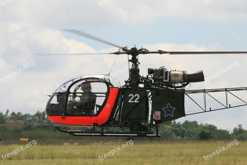 Helicopter Alouette Ll Dayglo Dark Olive South African Air Force Museum Flying