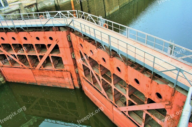 Water Canal Gate Lock Heavy