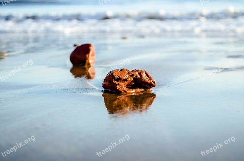 Beach Bright Calm Close-up Desolate