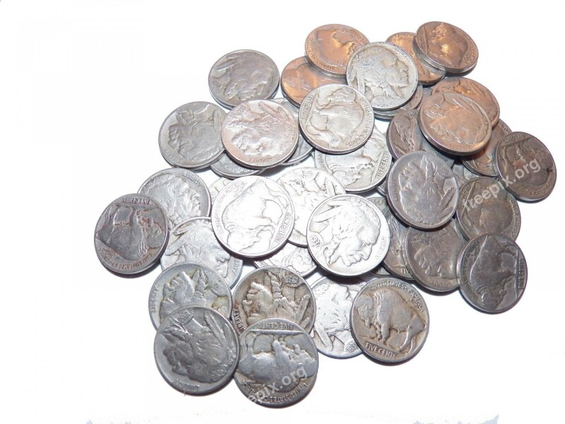 Nickels Coins Money Loot Change