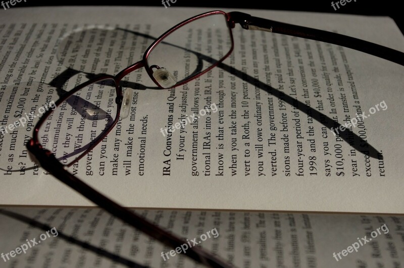 Reading Glasses Read Books Old