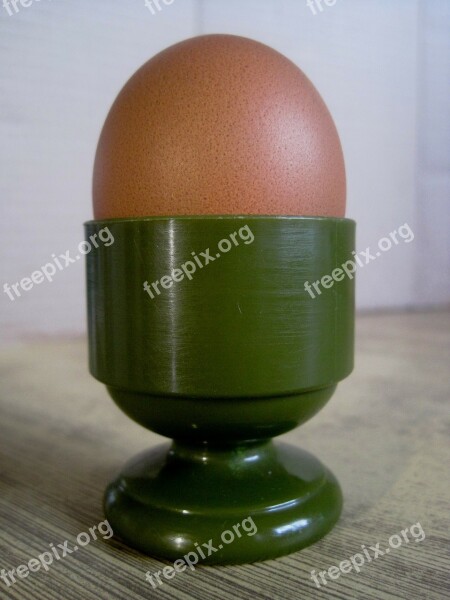 Egg Brown Cup Olive Green Plastic