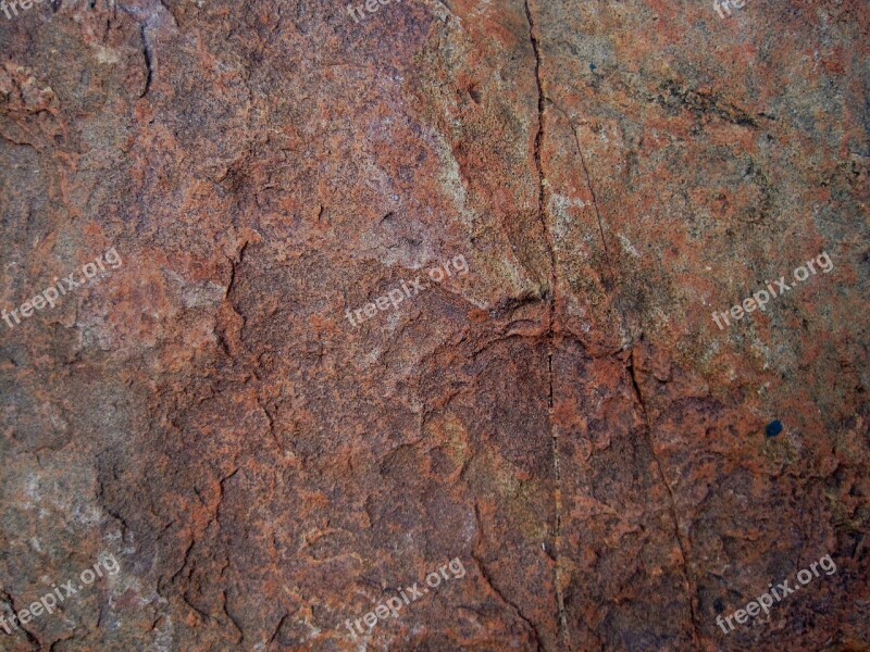 Stone Flat Red-brown Textured Cracks