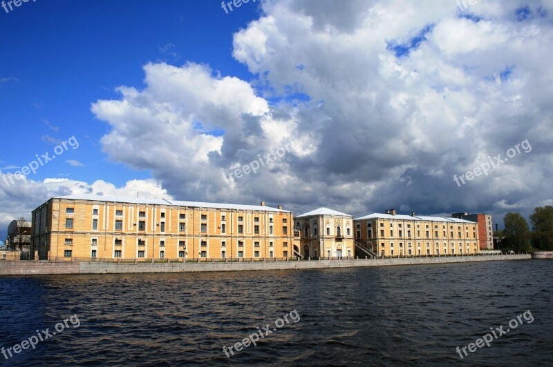 River Water Neva Blue Embankment