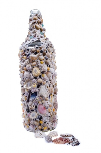 Bottle Seashells Shells Glass Art