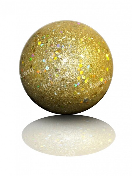 Bauble Gold Golden Sparkle Christmas