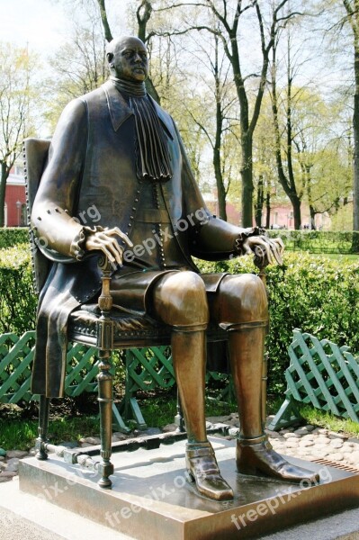 Statue Bronze Figure Male Sitting