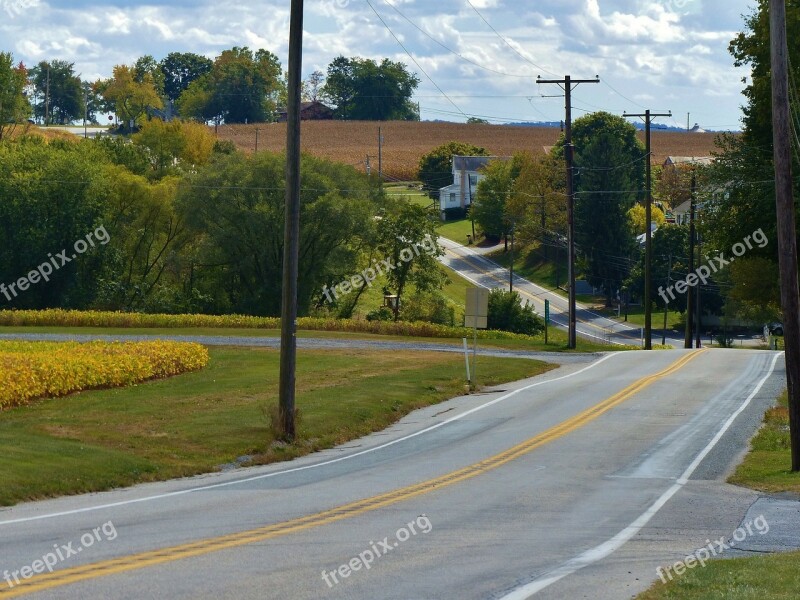 Road Country Country Road Pennsylvania Farms