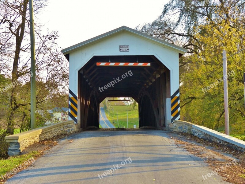 Bridge Covered Covered Bridge Strasburg Usa