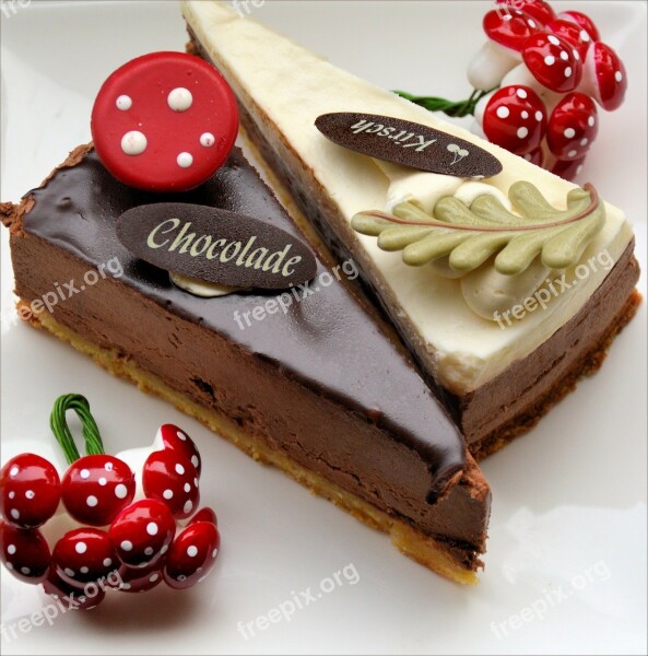 Cherry Cake Pastry Food Chocolate