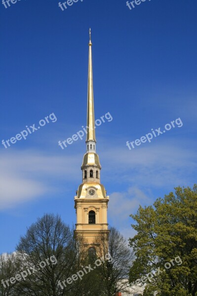 Tower Bell Spire Gold Tall