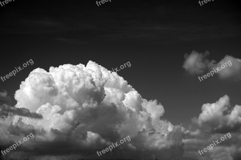 Clouds Floppy Clouds Cloudy Sky Black White Sky Nature