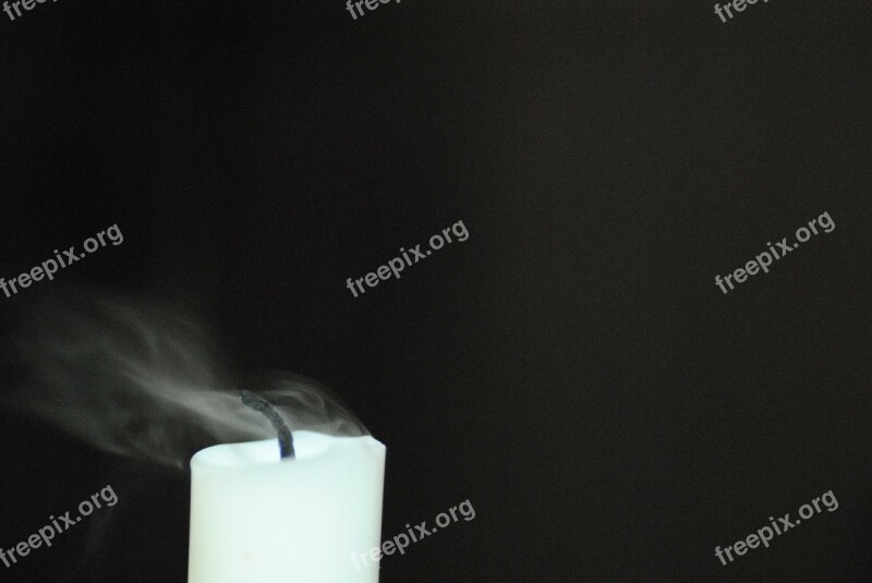 Candle Flame Smoke Wind Air