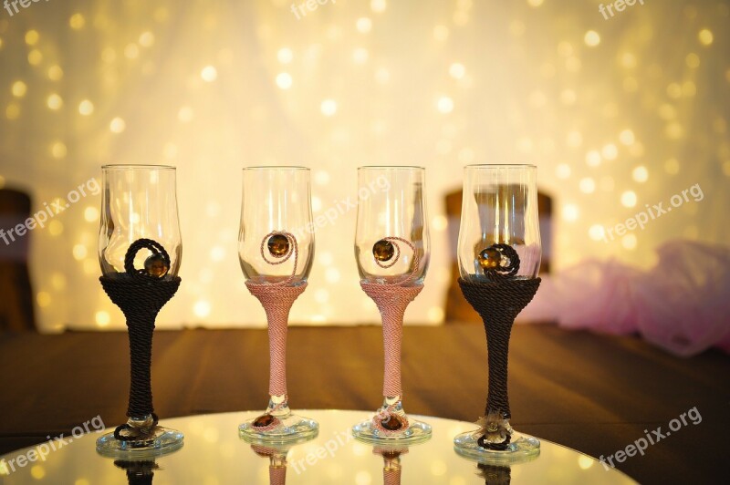 Wedding Glasses Toast Cheers Champagne