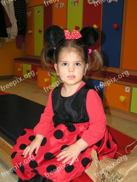 Little Girl Costume Carnival Minnie Mouse Free Photos