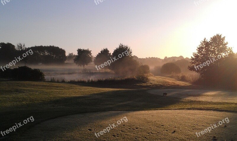 Golf Course Bunker Sand Trap Morning Sunrise