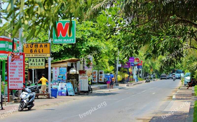 Bali Indonesia Street Nusa Dua City