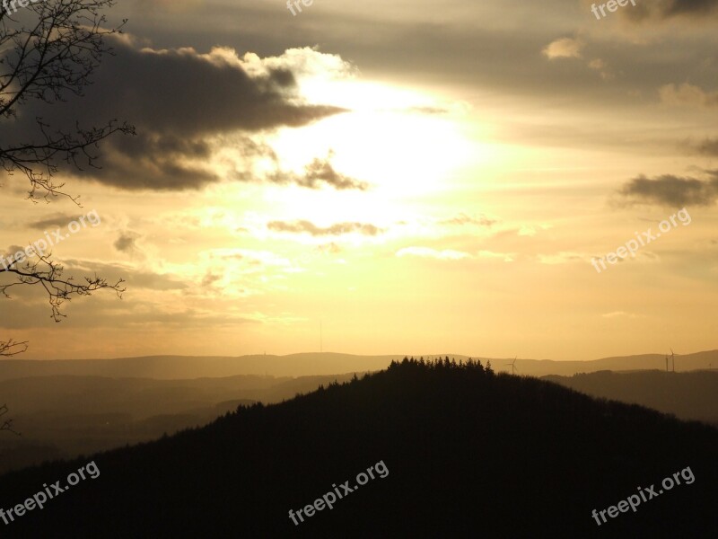 Sun Clouds Mood Sunlight Evening Sky