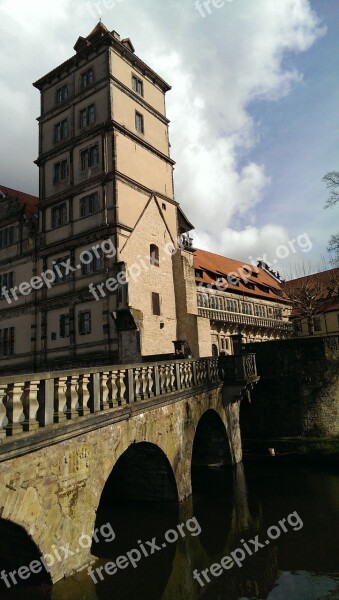 Lemgo Brake Castle Bridge Moat