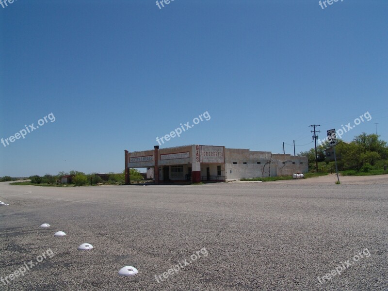 Route 66 Dryden Texas Antique Petrol Stations