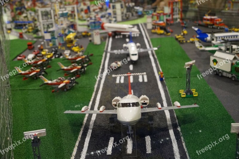 Lego City Plane Airport Exhibition Toys