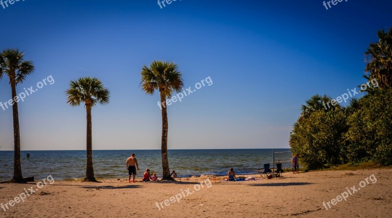 Pine Island Florida Beach Sunlight Seascape