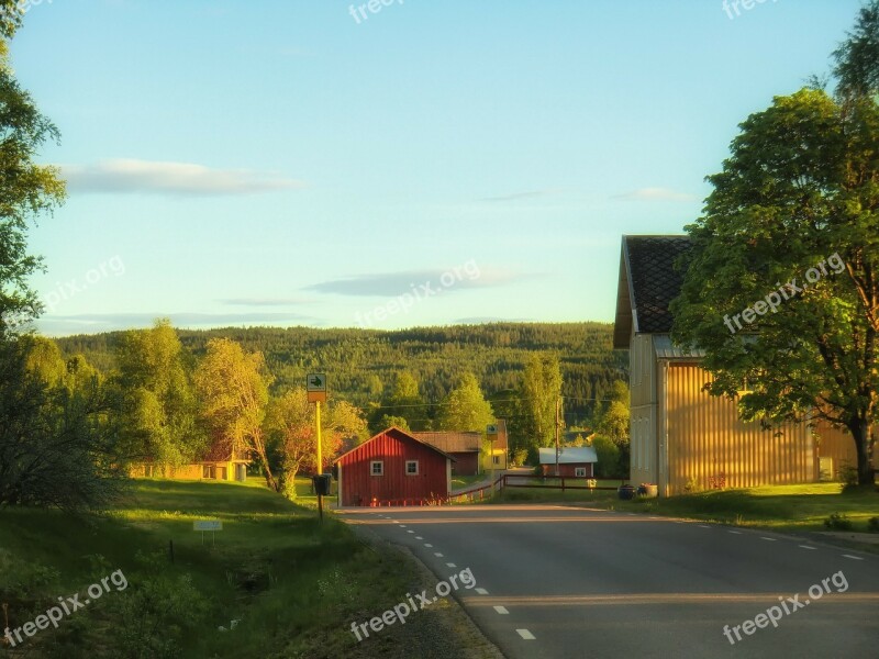 Sweden Fall Autumn Sky Clouds