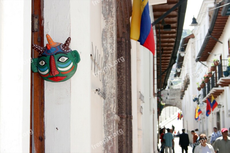 Quito Ecuador Historic Centre Mask Round Free Photos