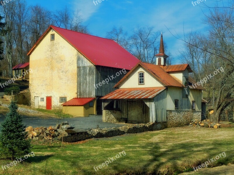 Pennsylvania Usa Landscape Scenic Farm