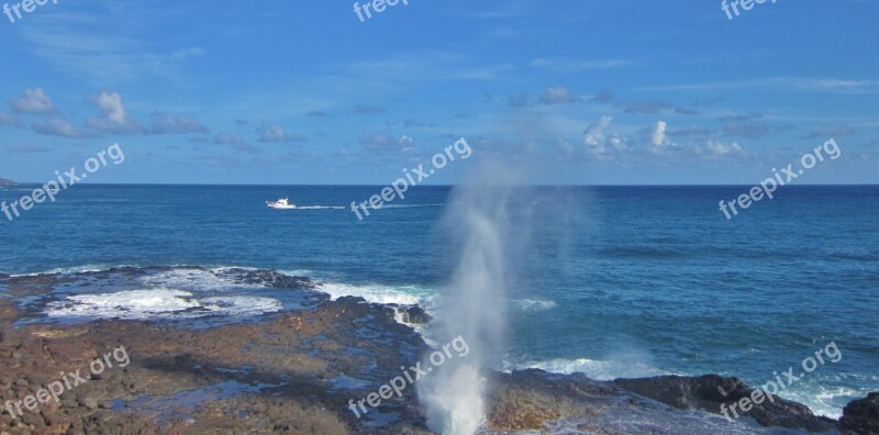 Kauai Sprouting Horn Geyser Hawaii Vacation