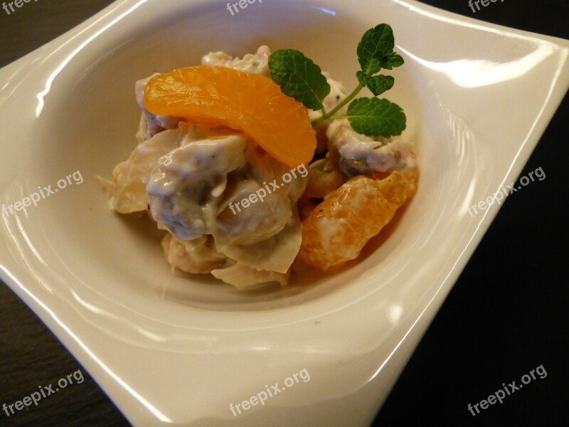 Chicken Salad Mandarin Mushrooms Free Photos