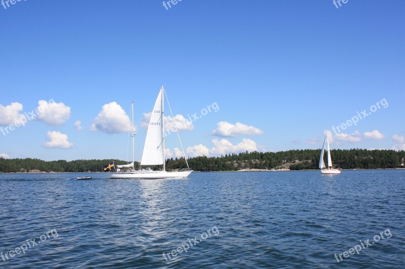 Sailboat Sea Boating Free Photos