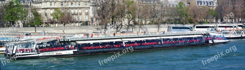 Paris Seine Peniche Boat Free Photos