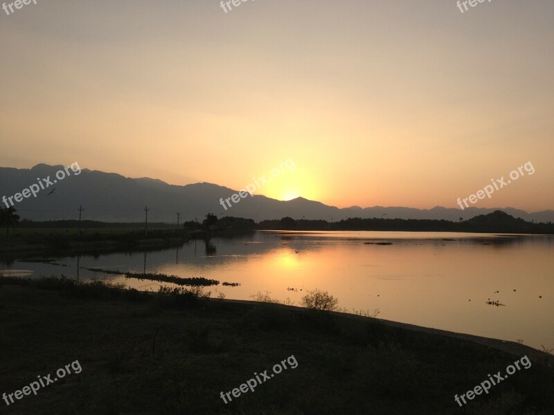 Sunset Landscape Landscapes Golden Sunset Warm