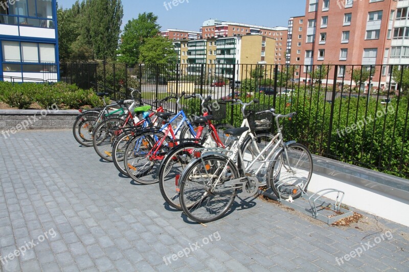 Bikes Concrete Stone Malmö Free Photos