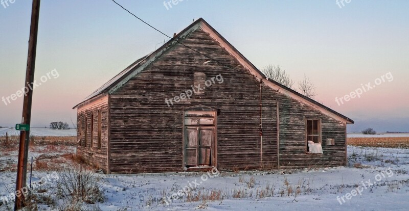 Building Structure Abandoned Vacant Winter