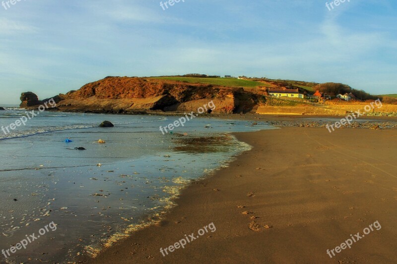 Wales England Beach Sand Shore