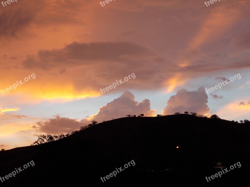 Mountain Landscape Heaven Sunset Clouds