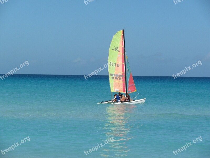 Cuba Catamaran Ocean Boat Free Photos