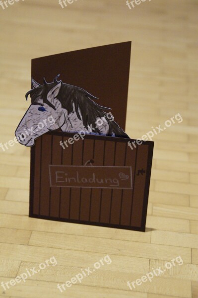 Invitation Horse Horse Stable Birthday Children's Birthday