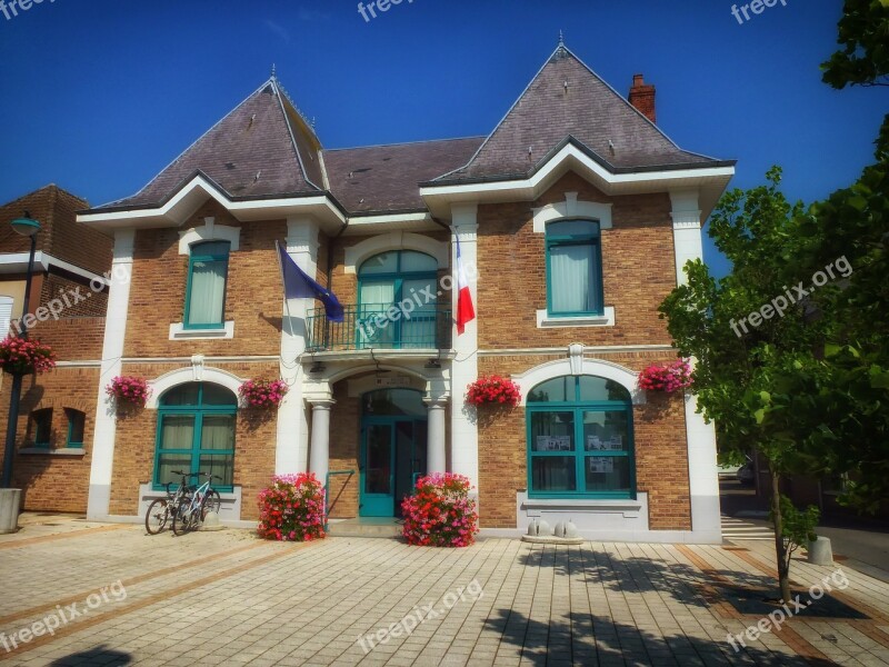 Pas De Calaise France Police Station Building Flowers