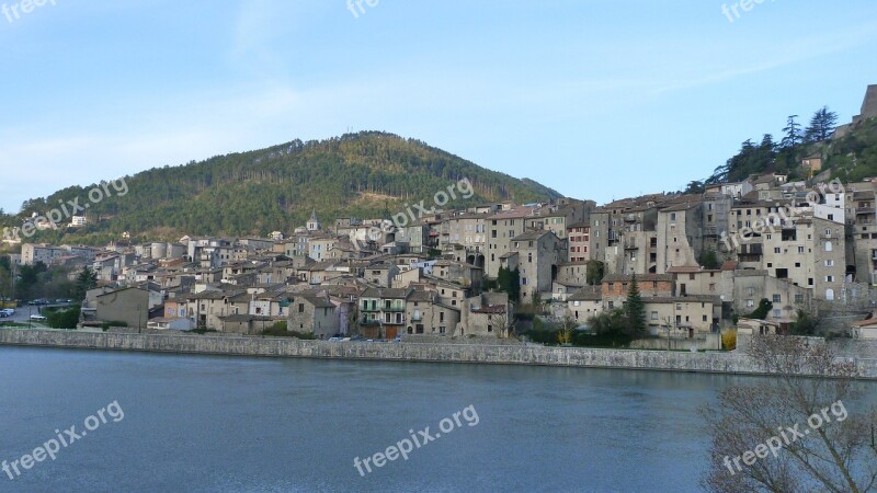 Landscape Old Town Haute Provence Sisteron The Durance River